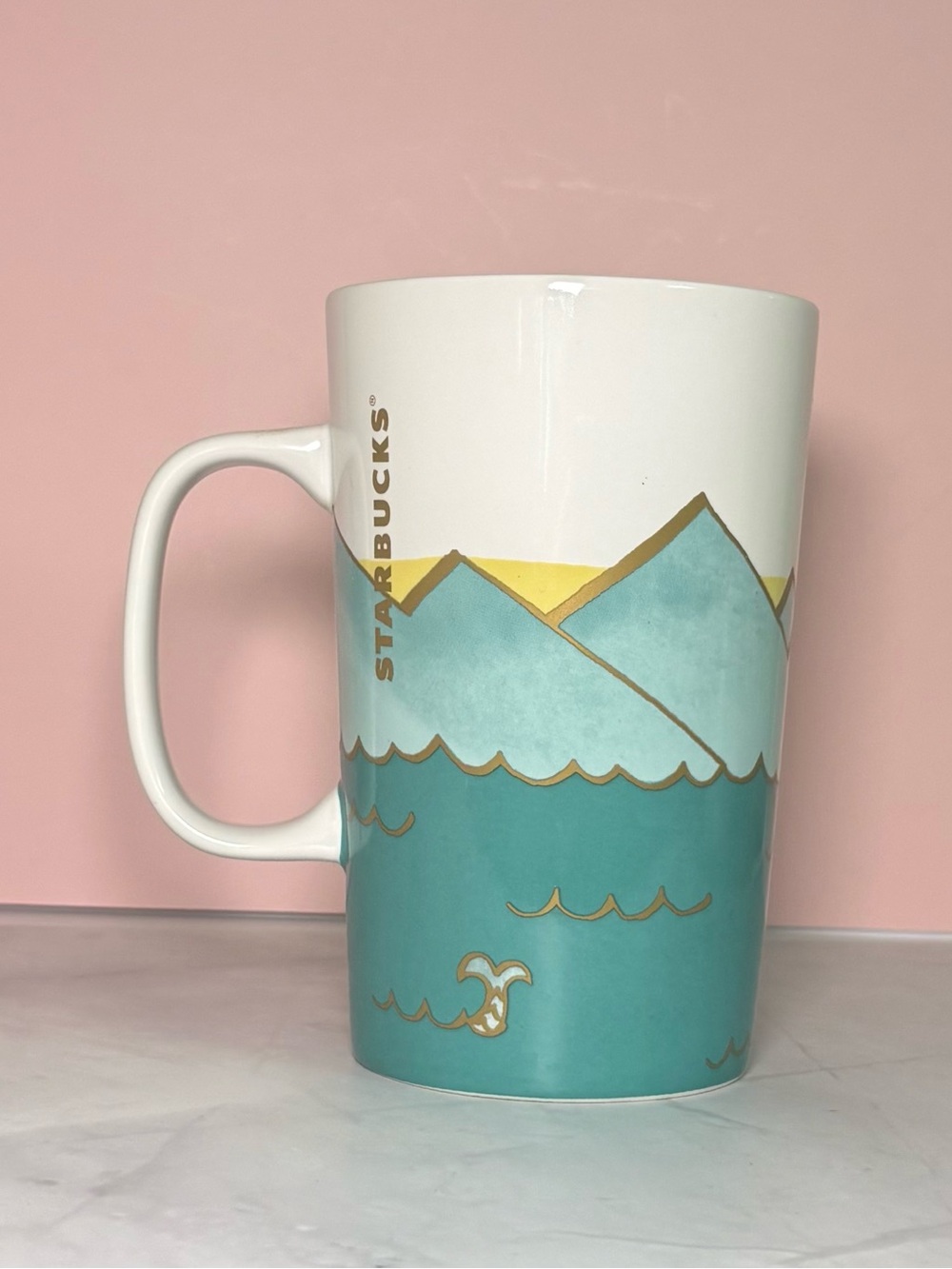 🎡 Starbucks Ferris Wheel Ocean 16oz Tall Mug w/ Sticker